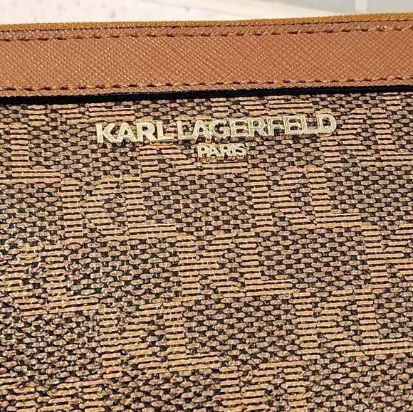 Nwt! Karl Lagerfeld monogram wristlet pouch wallet - Picture 3 of 6